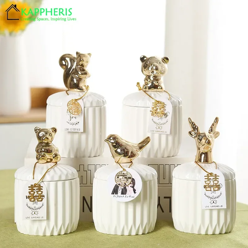 Candle Making Supplies Jars - White Ceramic Candle Jars for Candle