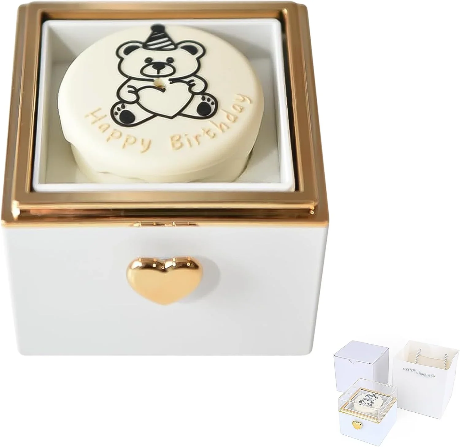 Candle Surprise - Rotating Jewelry Box, Little Bear Cake