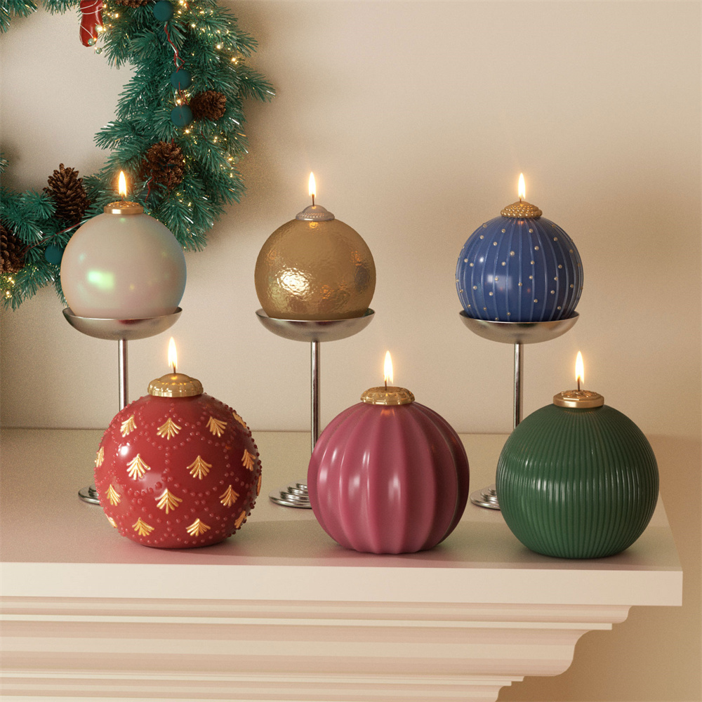Candle Making Supplies Kit - Nicole Christmas Bauble Candle Silicone Mold