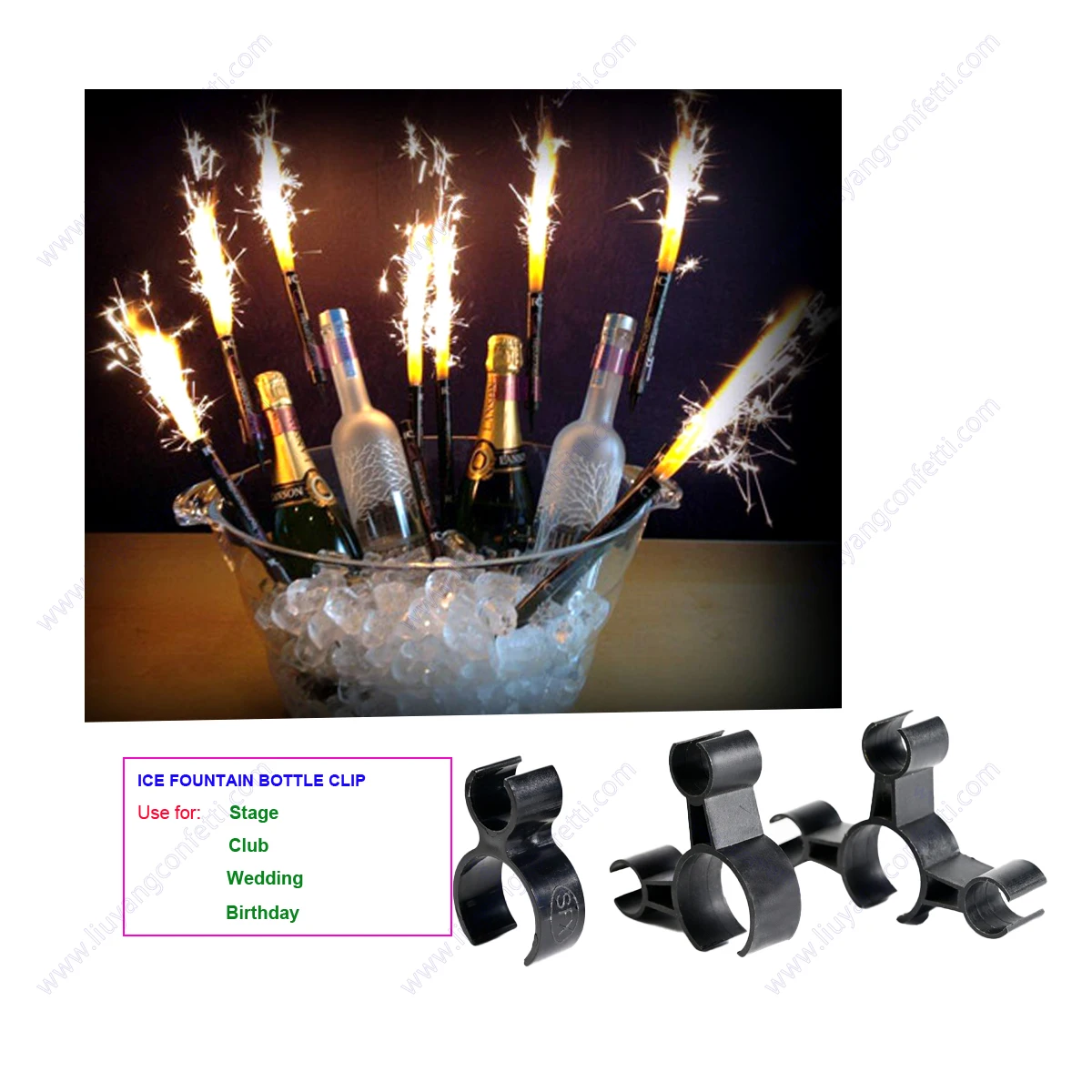 Candle Surprise - 10pc Champagne Bottle Birthday Candle Sparkler