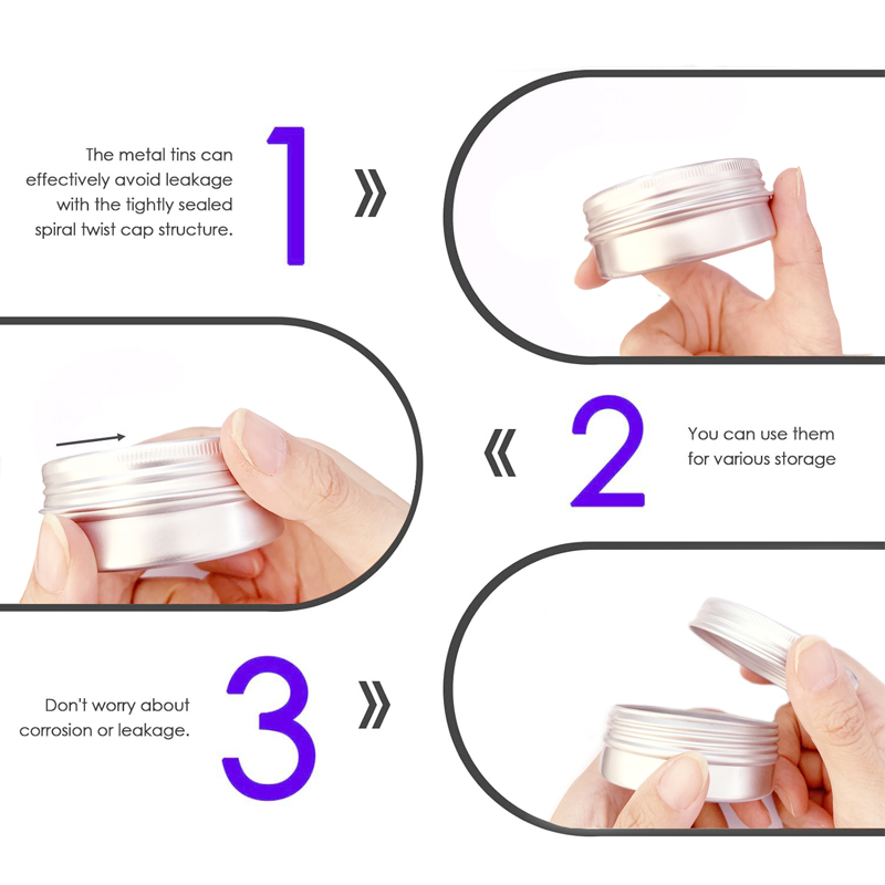 1/5/10pcs 5-250ml Empty Silver - огляд і ціна Candle Making Supplies Jars