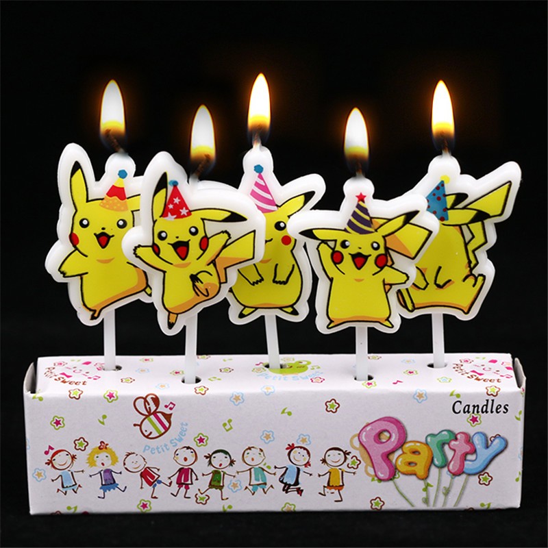 5pcs/lot Pokemon Birthday Cake - огляд і ціна Candle Surprise