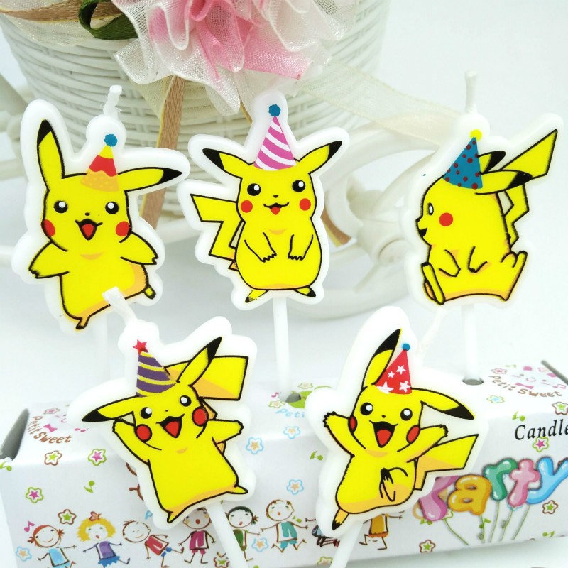 5pcs/lot Pokemon Birthday Cake - огляд і ціна Candle Surprise