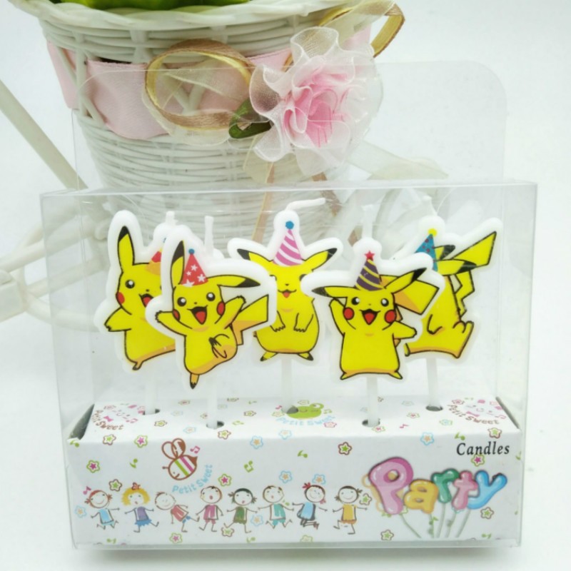 5pcs/lot Pokemon Birthday Cake - огляд і ціна Candle Surprise