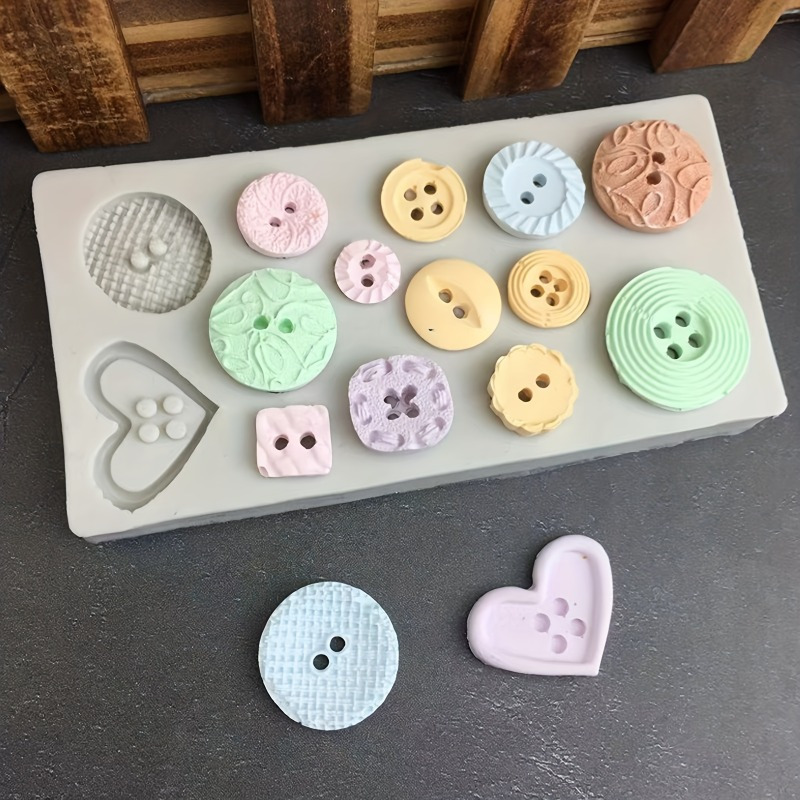 Buttons Shape Silicone Mold Si - огляд і ціна Candle Making Supplies Kit