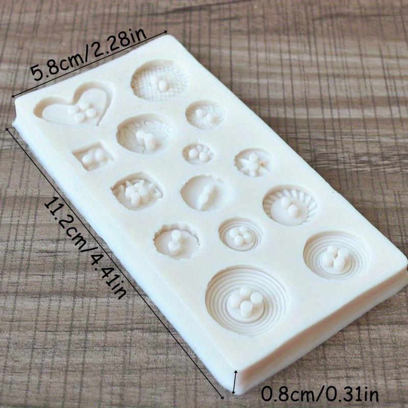 Buttons Shape Silicone Mold Si - огляд і ціна Candle Making Supplies Kit