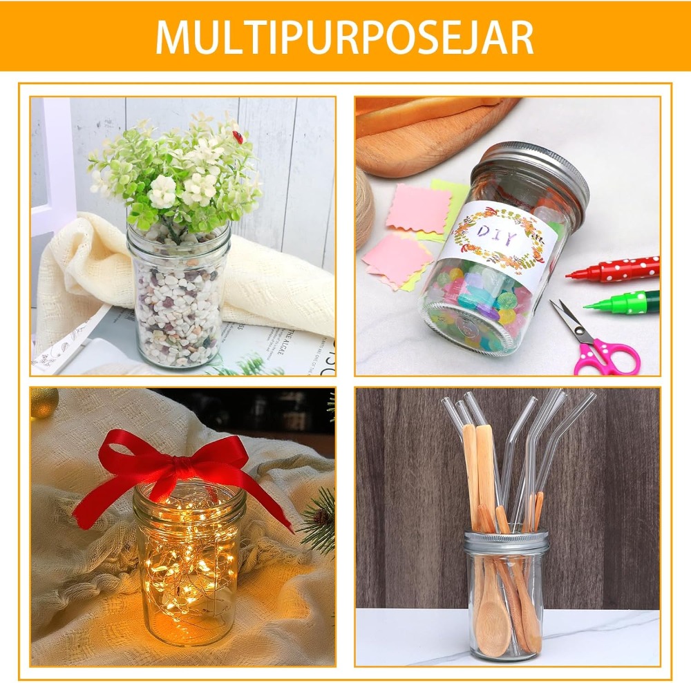 30 Pack 8 oz Mason Jars with L - огляд і ціна Mason Jar 8Oz
