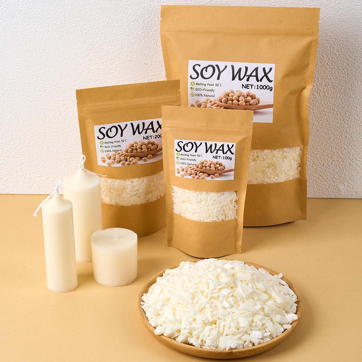 1 Pounds Pure White Soy Wax Fo - огляд і ціна Candle Making Supplies Kit