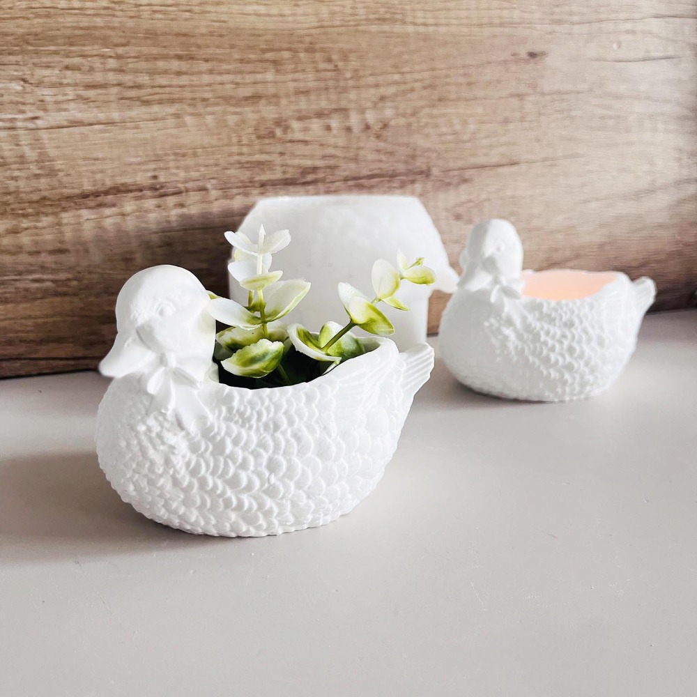 Beautiful Plaster Duck Storage - огляд і ціна Candle Making Supplies Jars