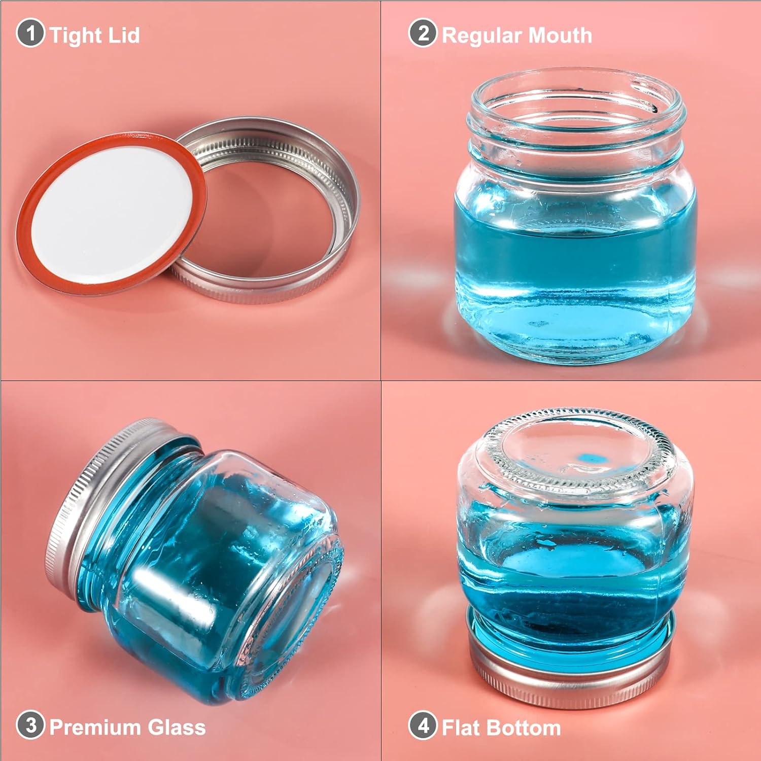 Mason Jars 8oz Regular Mouth G - огляд і ціна Mason Jar 8Oz