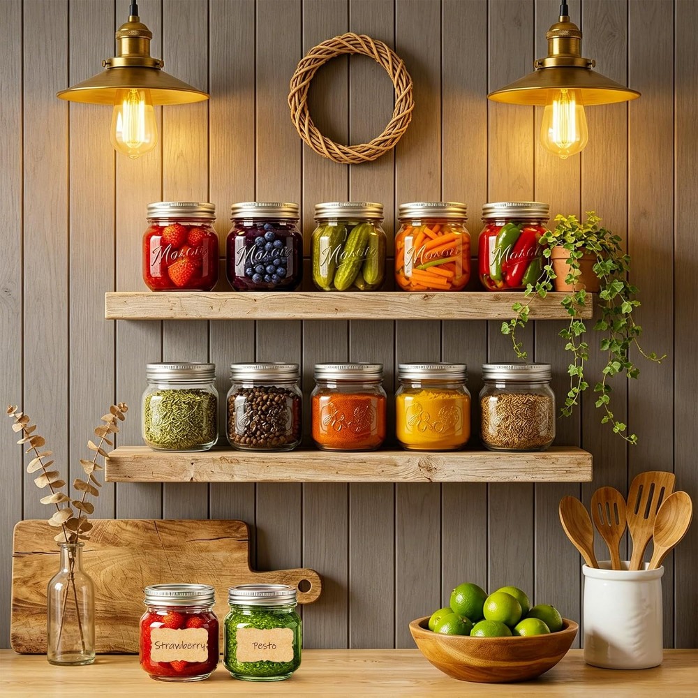 8 oz Mason Jars with Lids, 24  - огляд і ціна Mason Jar 8Oz