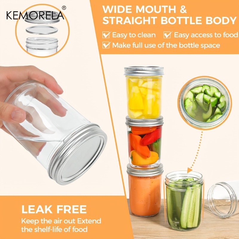 KEMORELA 4PCS Mason Jars 350ML - огляд і ціна Mason Jar 8Oz