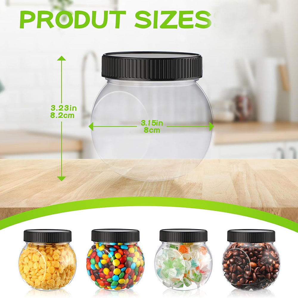 Plastic Candy Jars with Lids S - огляд і ціна Mason Jar 8Oz
