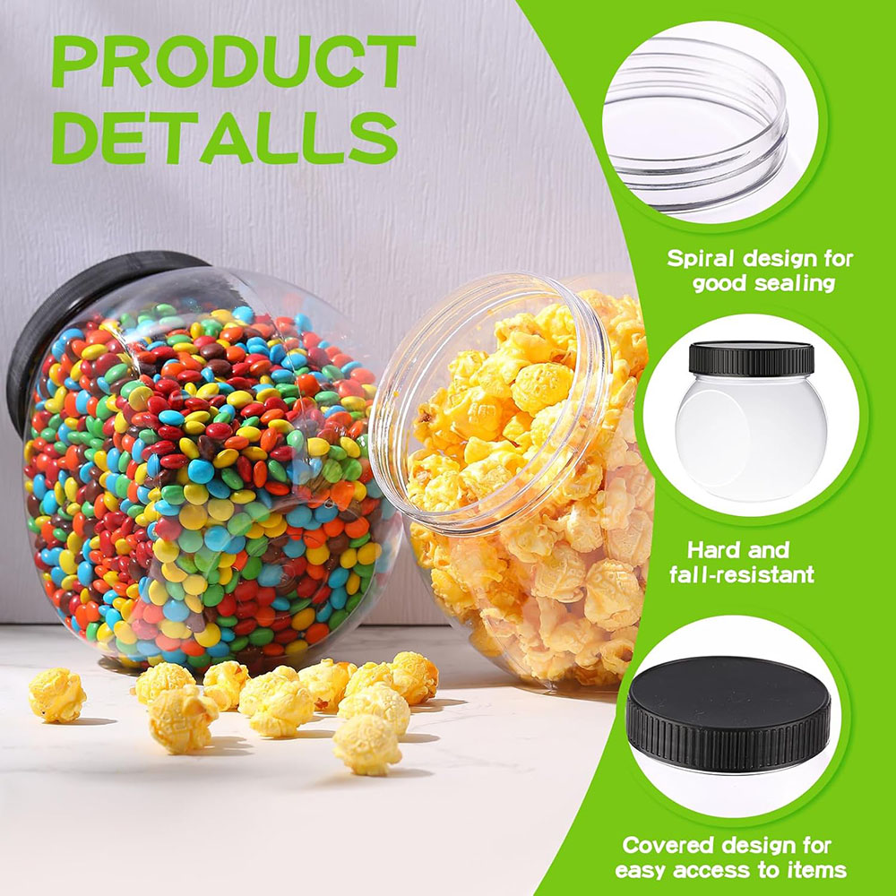 Plastic Candy Jars with Lids S - огляд і ціна Mason Jar 8Oz